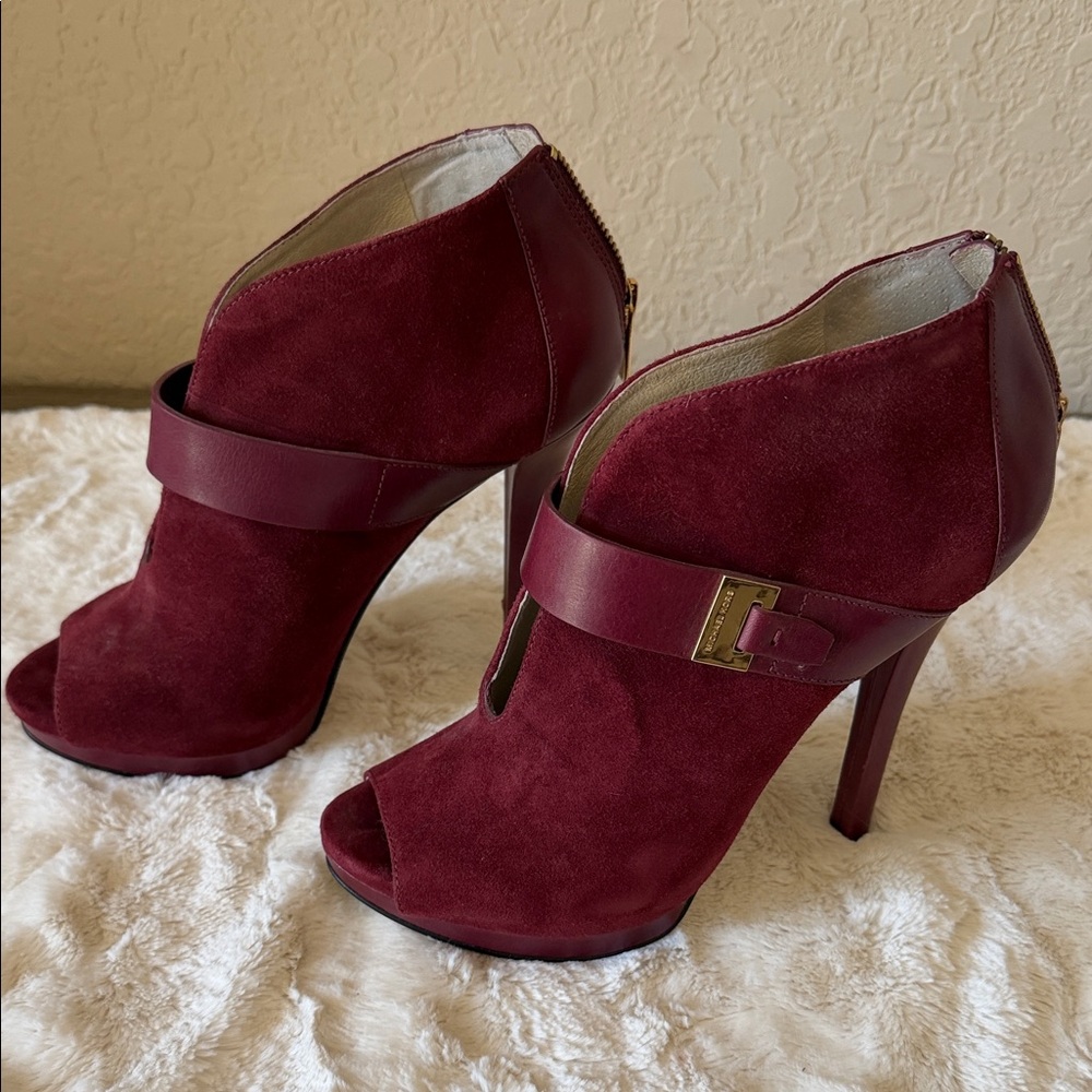 Michael Kors Burgundy Suede Heels